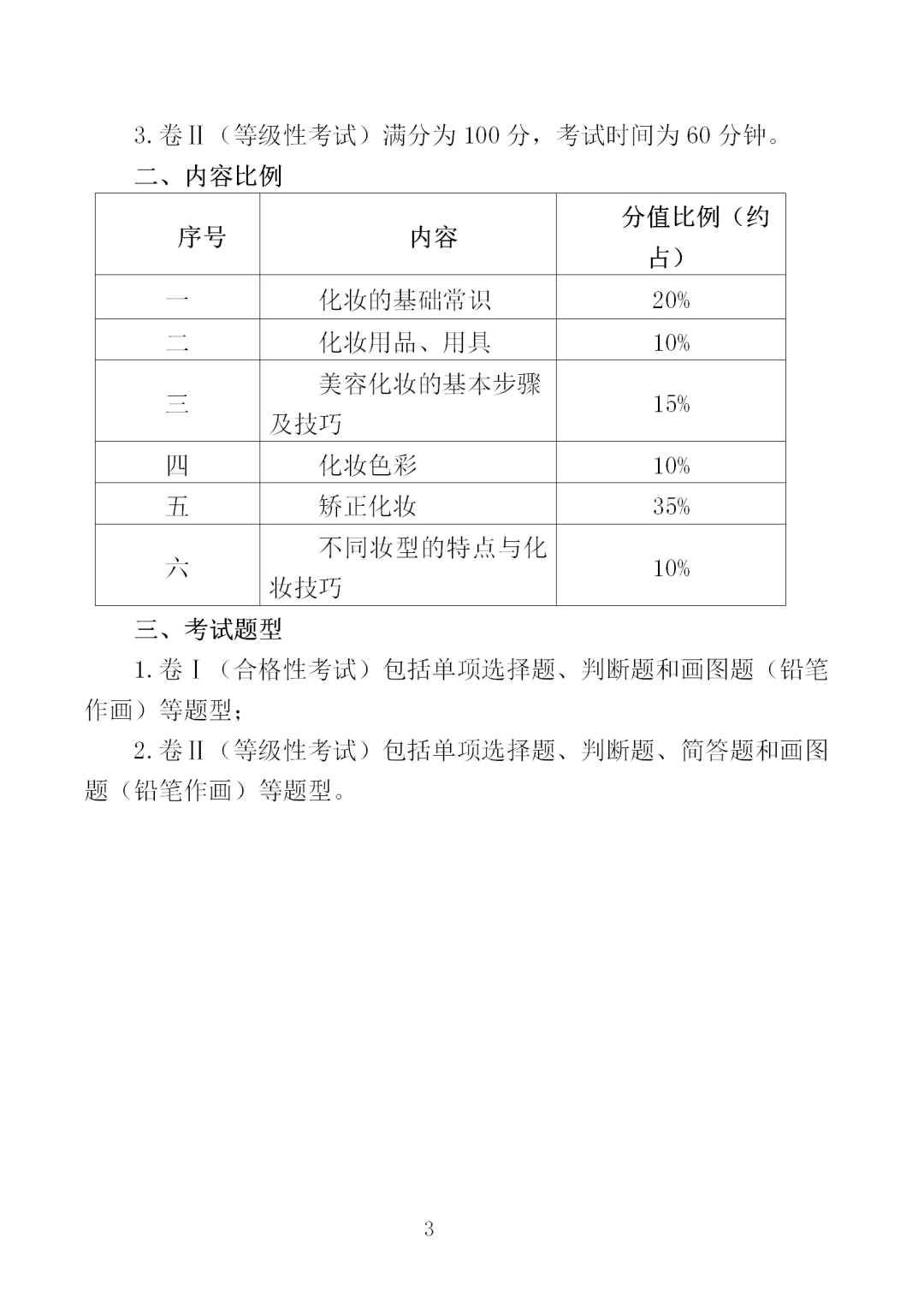 中職學考丨福建中職學考《化妝基礎》考試大綱一覽！