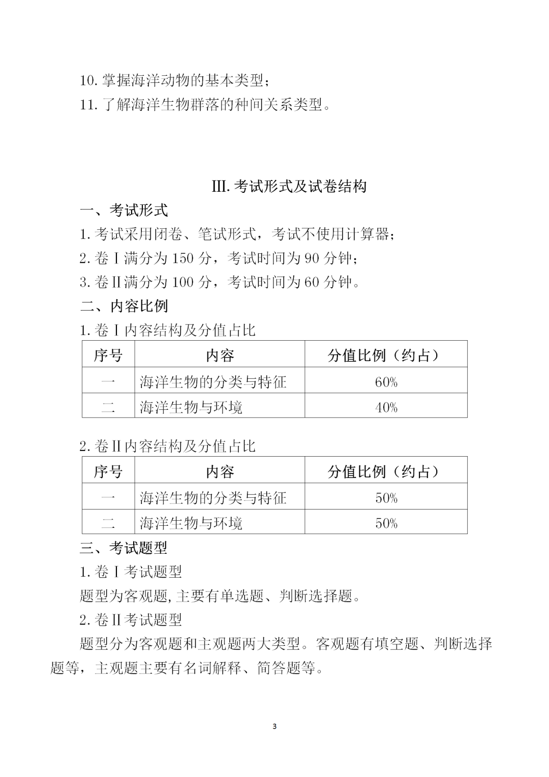 中職學(xué)考丨福建中職學(xué)考《海洋生物學(xué)》考試大綱一覽！
