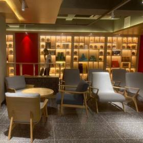 西安大益茶體驗店定制家具交貨現場