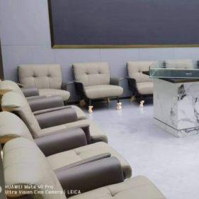 寶雞軒苑雍華府售樓部定制接待沙發茶幾等家具交付使用